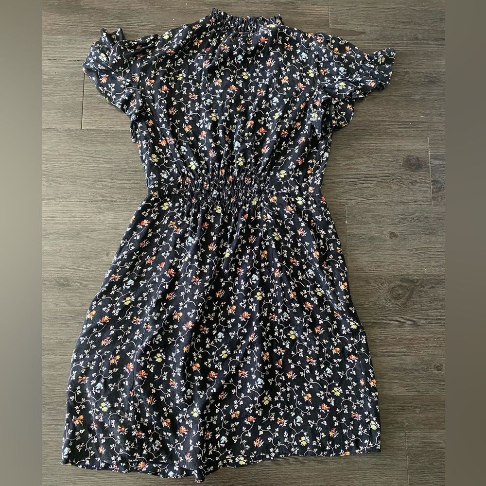Rebecca Taylor Silk Vine Dress Size 8 Sinched Dainty Floral Spring - Picture 7 of 8